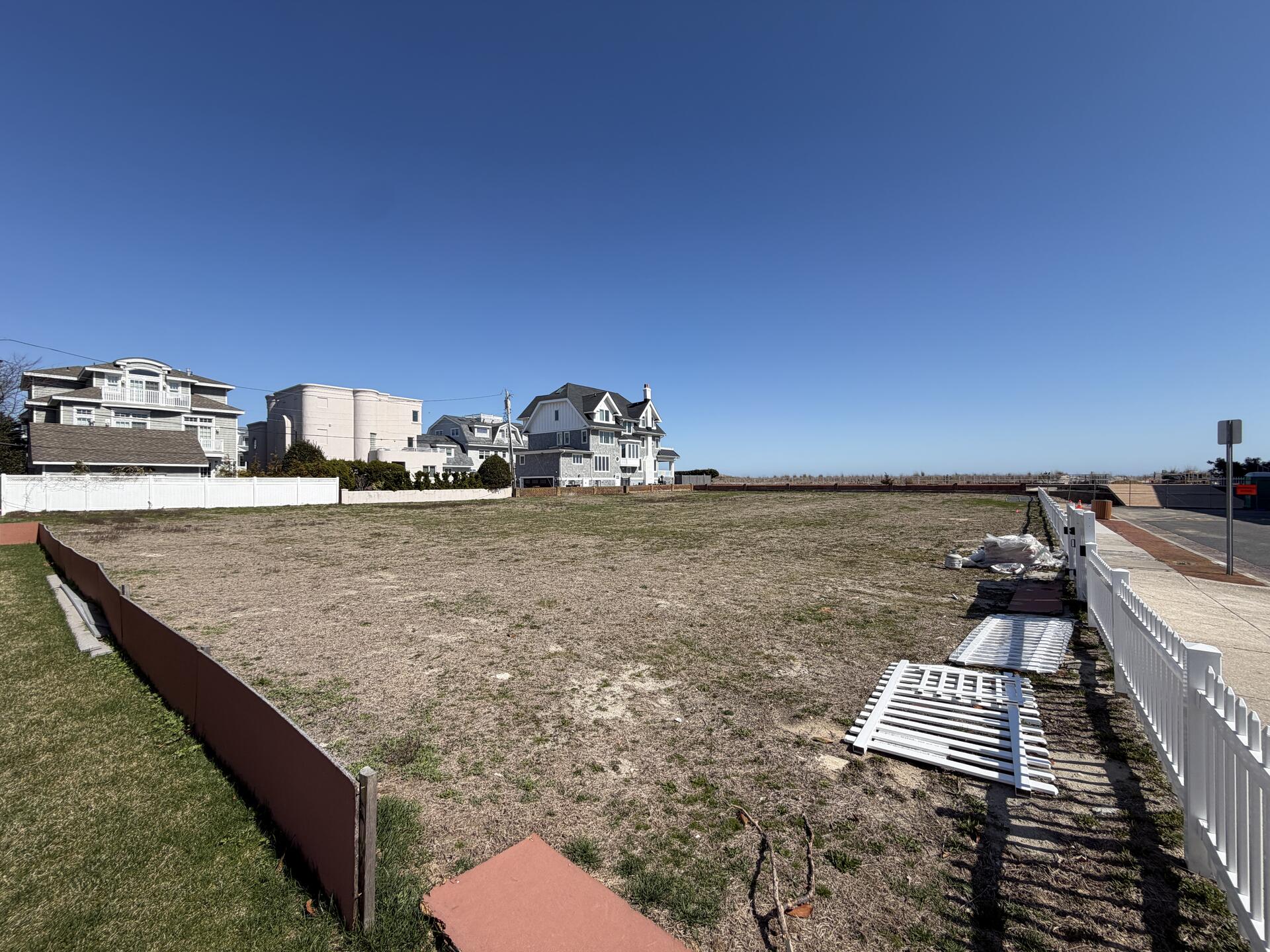 The parcel today, looking east toward the ocean