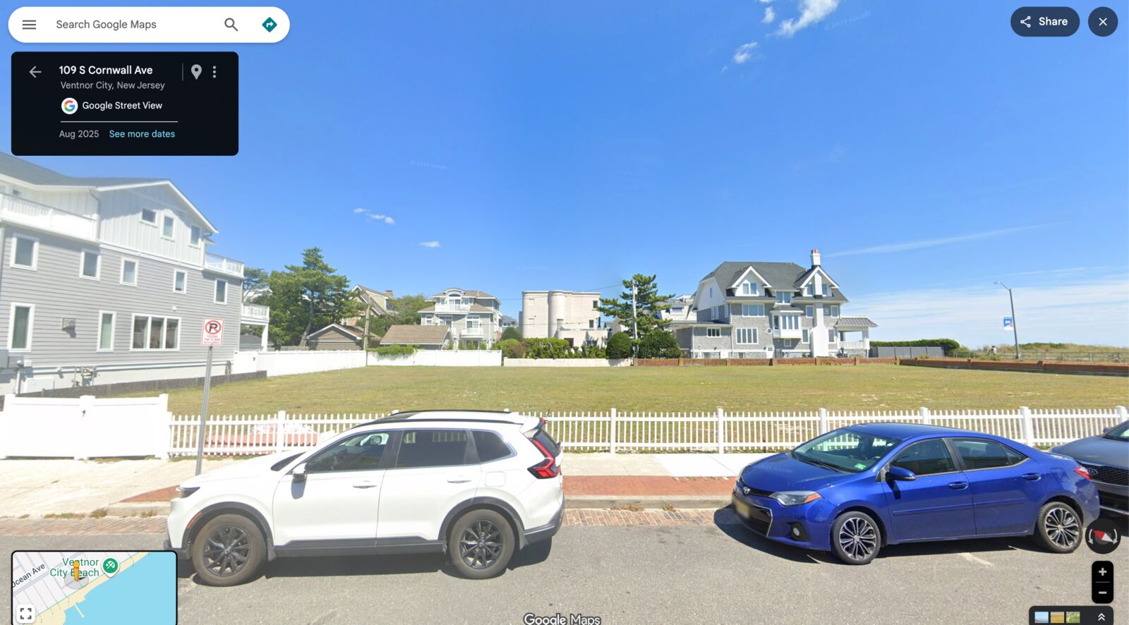 Street view from Cornwall Avenue